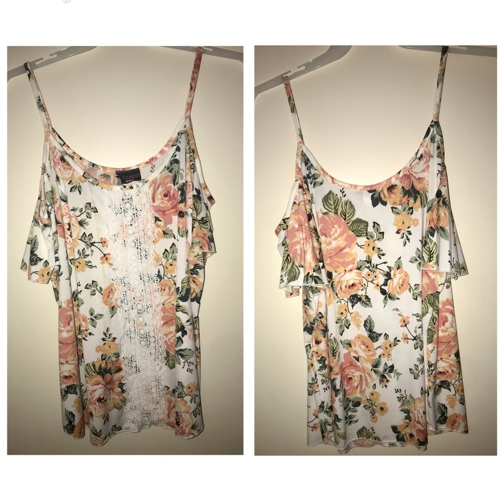 Floral off the shoulder blouse